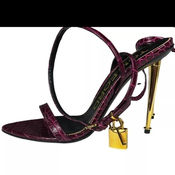 Tom Ford Burgundy and Gold Heels - Picture 8 of 16